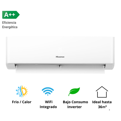 Aire Acondicionado 18000 BTU Hisense Inverter R32 HI VIDA
