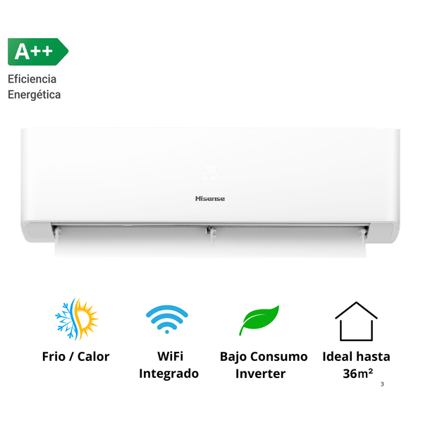 Aire Acondicionado 18000 BTU Hisense Inverter R32 HI VIDA