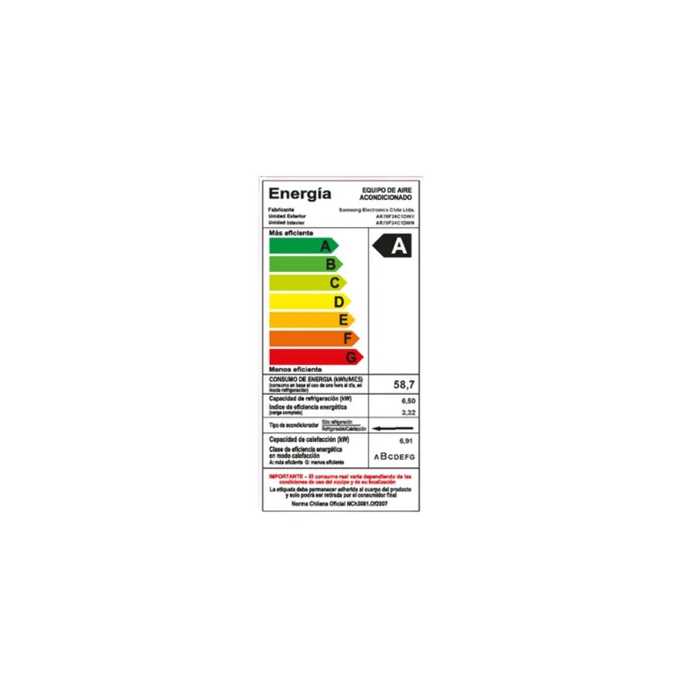 Aire Acondicionado Samsung Split Muro Inverter Wind Free 24000 Btu