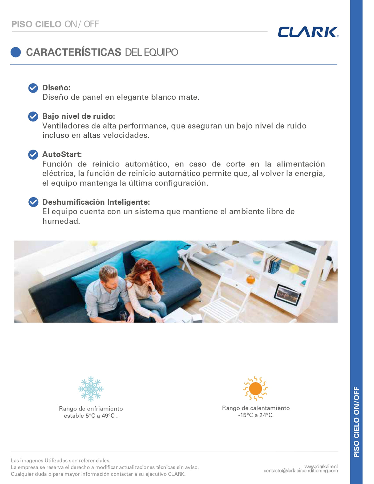 Aire Acondicionado Piso-Cielo Clark 60.000btu On/Off (380V)