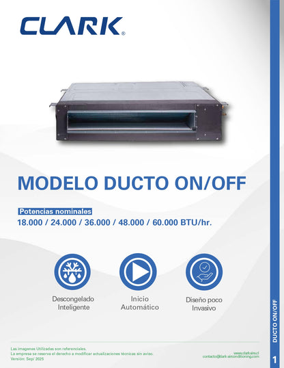 Aire Acondicionado Split Ducto Clark 60.000 BTU On/Off (380V)