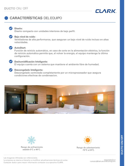 Aire Acondicionado Split Ducto Clark 60.000 BTU On/Off (380V)