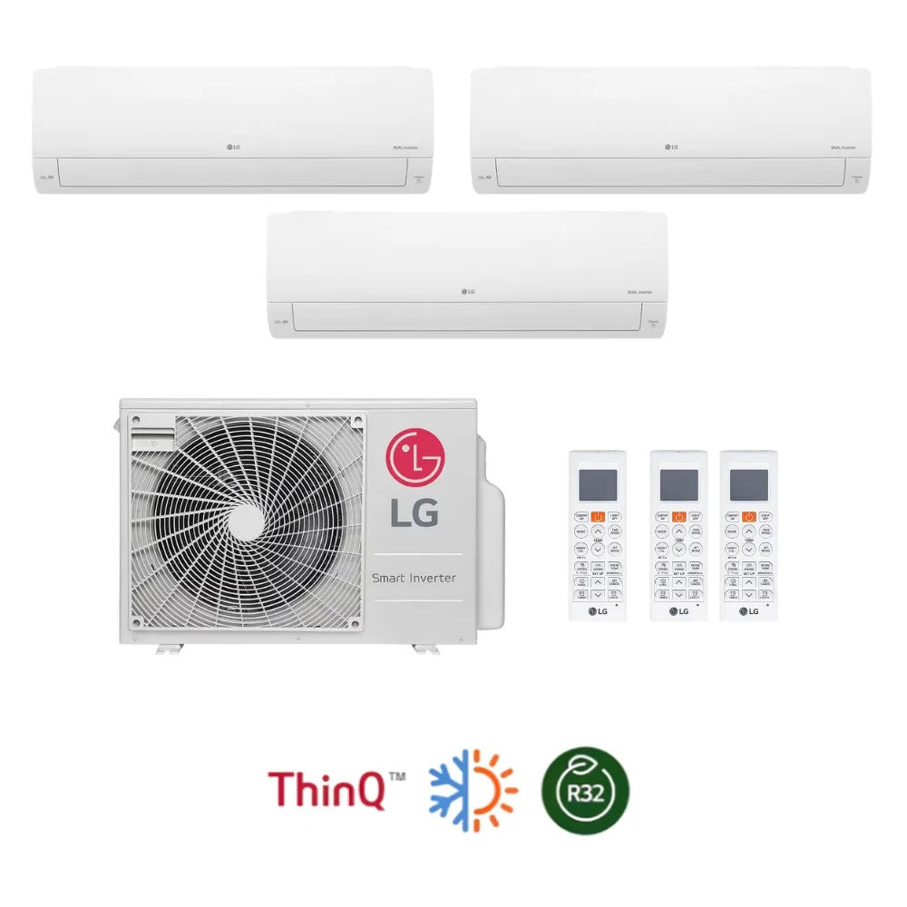 Multisplit LG Dualcool Inverter R32 WiFi 24000 BTU 3 ambientes