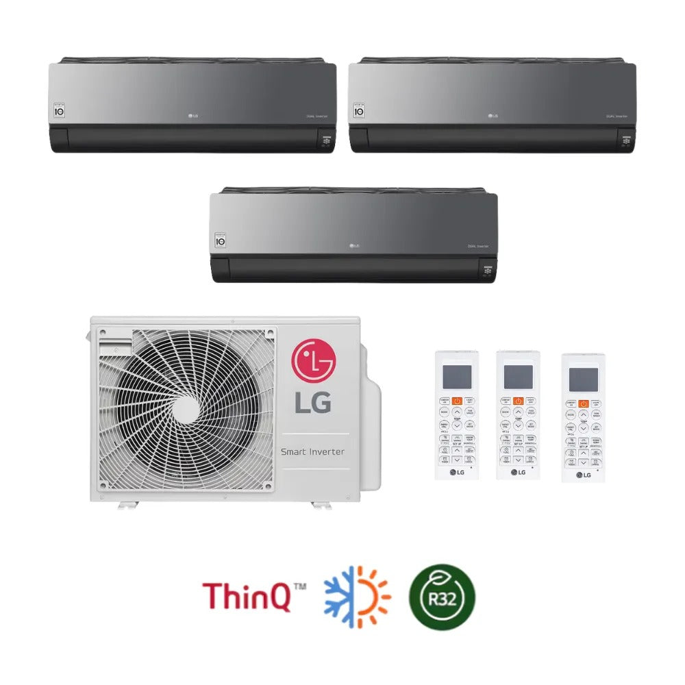 Multisplit LG Inverter Artcool R32 Wifi 9.000x2 + 12.000 Btu UE 24000BTU