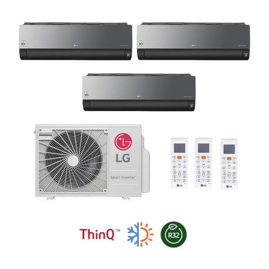 Multisplit LG Inverter Artcool R32 Wifi 9.000x2 + 12.000 Btu UE 24000BTU
