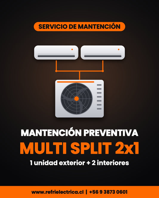 Mantención Preventiva aire acondicionado multi split 2x1