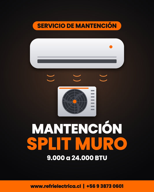 Mantención Aire Acondicionado Split Muro 9000btu a 24000btu