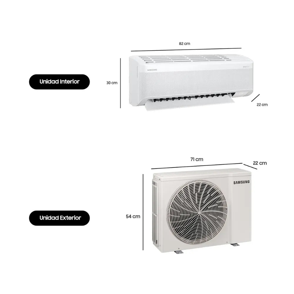 Aire Acondicionado Samsung Split Muro Inverter Wind Free 9.000 Btu