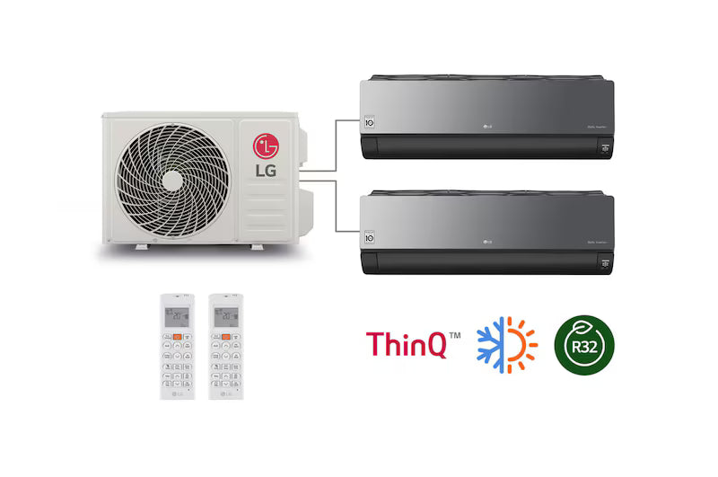 Aire Acondicionado Multi Split LG Inverter Artcool R32 Wifi 12.000 + 12.000 Btu UE 24000BTU