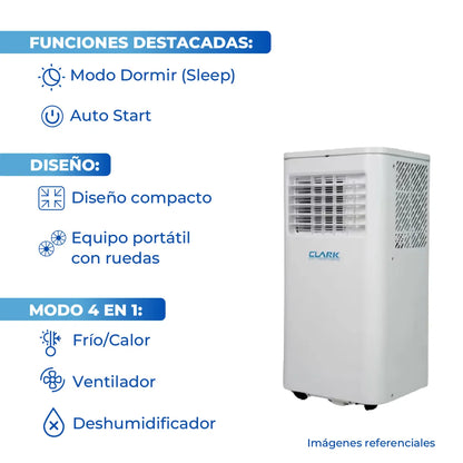 Aire Acondicionado Portatil Clark 12000btu